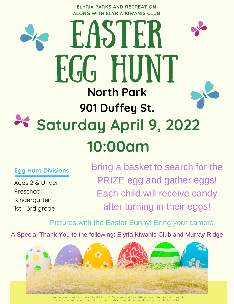 North Park Easter Egg Hunt City of Elyria