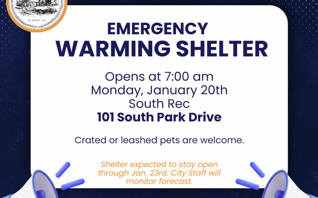 Emergency Warming Shelter to Open January 20th